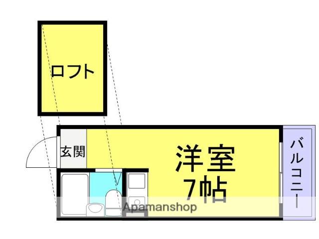 プチグレイス塚口本町参番館(ワンルーム/2階)の間取り写真
