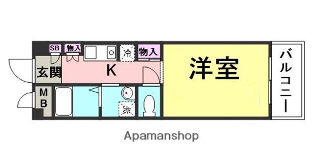 ロジュマンヴェール(1K/5階)の間取り写真
