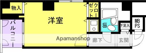ダイアパレス尼崎(ワンルーム/8階)の間取り写真