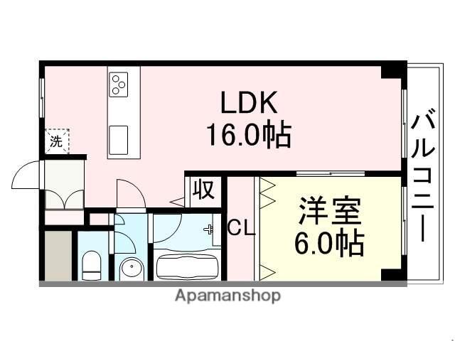 ディカカーサ(1LDK/6階)の間取り写真