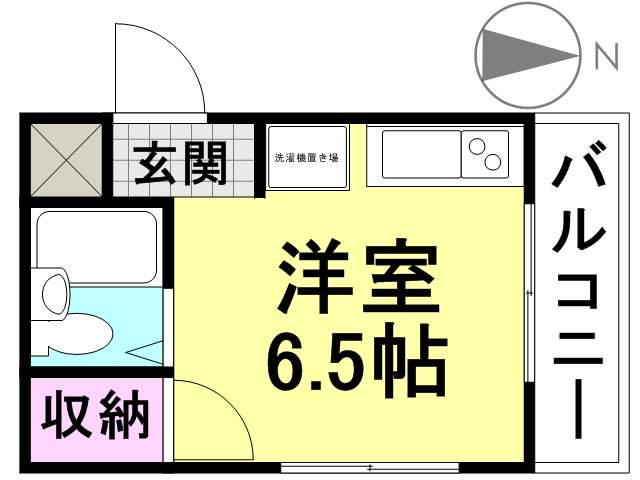 アミューズ日進(ワンルーム/3階)の間取り写真