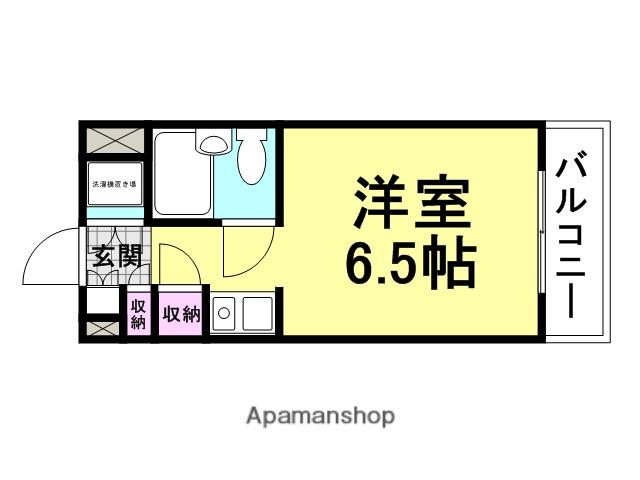 キューブ塚口(ワンルーム/6階)の間取り写真