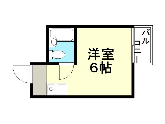 クリエーション21(ワンルーム/4階)の間取り写真