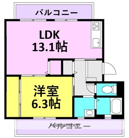 メゾンド・シャルム(1LDK/3階)の間取り写真