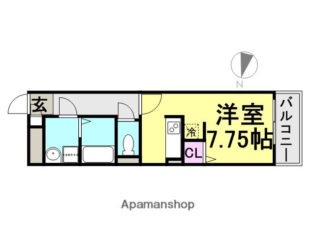 ルミエール(ワンルーム/2階)の間取り写真