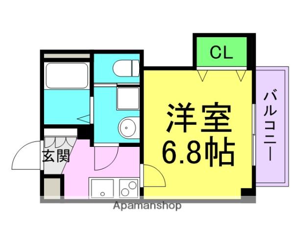 ラグゼ尼崎ウエスト(1K/7階)の間取り写真