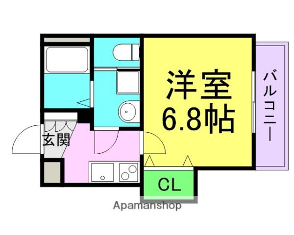 ラグゼ尼崎ウエスト(1K/9階)の間取り写真