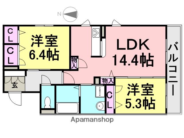 シャーメゾン琴浦(1SLDK/1階)の間取り写真