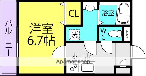 コージープレイス尼崎(1K/3階)の間取り写真
