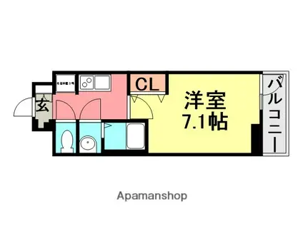 フレシール昭和通(1K/5階)の間取り写真