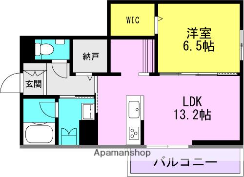 SHAMAISON NANIWA(1LDK/2階)の間取り写真