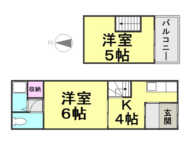 ＳＯＵＥＩハウス尼崎(2K)の間取り写真
