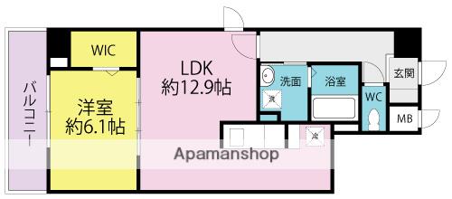 クルール尼崎(1LDK/3階)の間取り写真