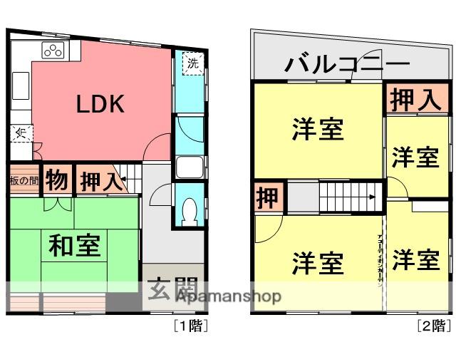 稲葉元町１丁目連棟貸家（７−２７）(3SLDK)の間取り写真