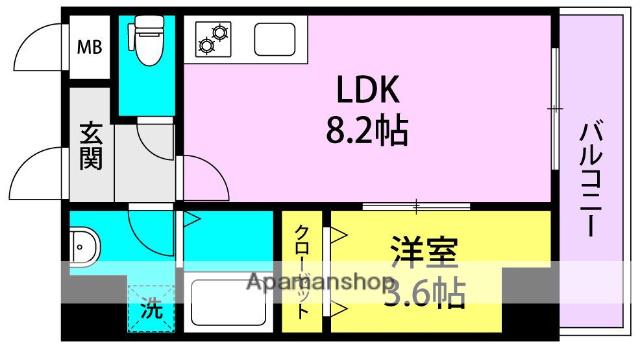 MAISON PREMIER6(1LDK/6階)の間取り写真