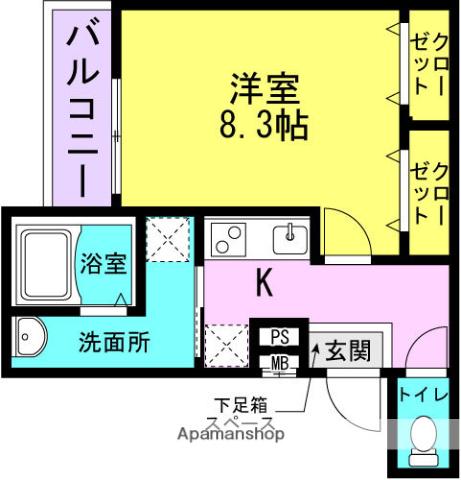 フジパレス尼崎東難波1番館(1K/2階)の間取り写真