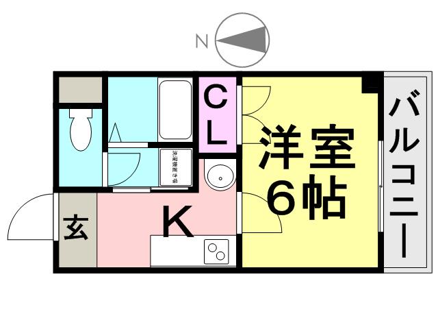 MY尼崎(1K/1階)の間取り写真