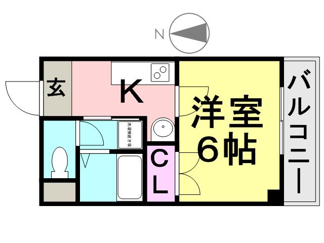 MY尼崎(1K/2階)の間取り写真