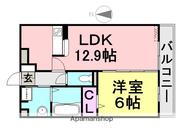 D-ROOMフェニックス武庫川東(1LDK/3階)の間取り写真