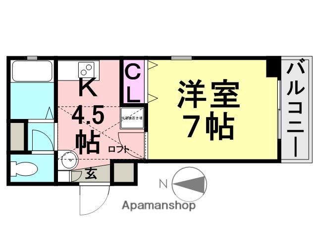 エクセレント(1K/4階)の間取り写真