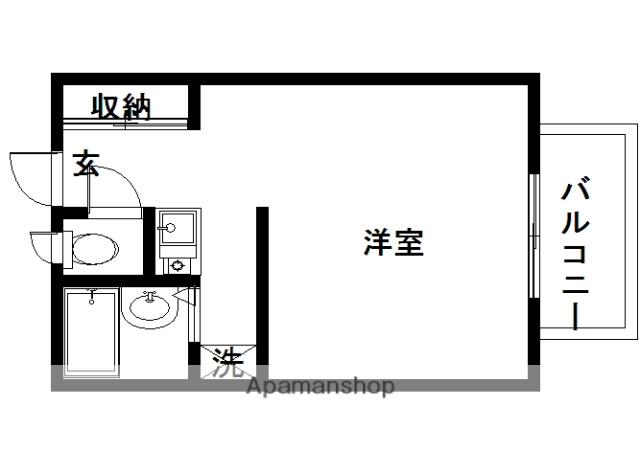 東海道本線 立花駅 徒歩9分 3階建 築28年(1K/2階)の間取り写真