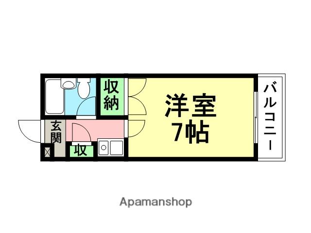 センチュリー金楽寺(1K/4階)の間取り写真