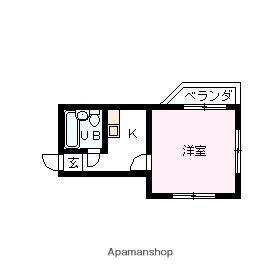 ホープフル潮江(1K/2階)の間取り写真