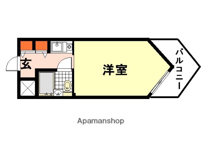 キューブAMX(ワンルーム/6階)の間取り写真