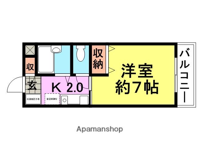 MOMO武庫之荘(1K/2階)の間取り写真