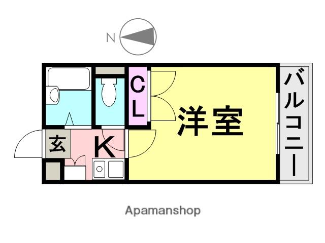 東海道本線 立花駅 徒歩9分 3階建 築30年(1K/1階)の間取り写真