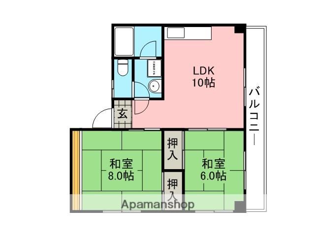 グランコート武庫之荘(2LDK/2階)の間取り写真