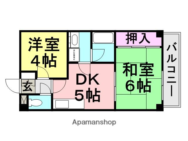 サンパティオ七松(2DK/3階)の間取り写真