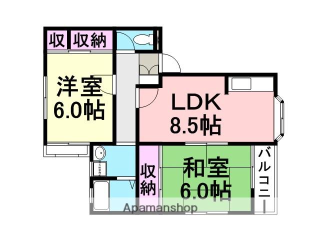 アベニュー武庫之荘(2LDK/2階)の間取り写真