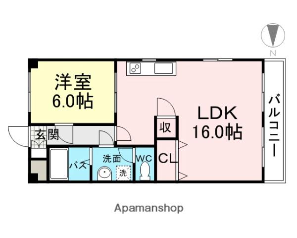 コーラル武庫之荘(1LDK/1階)の間取り写真