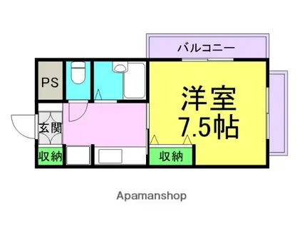 マンション23(1K/2階)の間取り写真