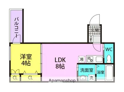 F ASECIA 尼崎(1LDK/2階)の間取り写真