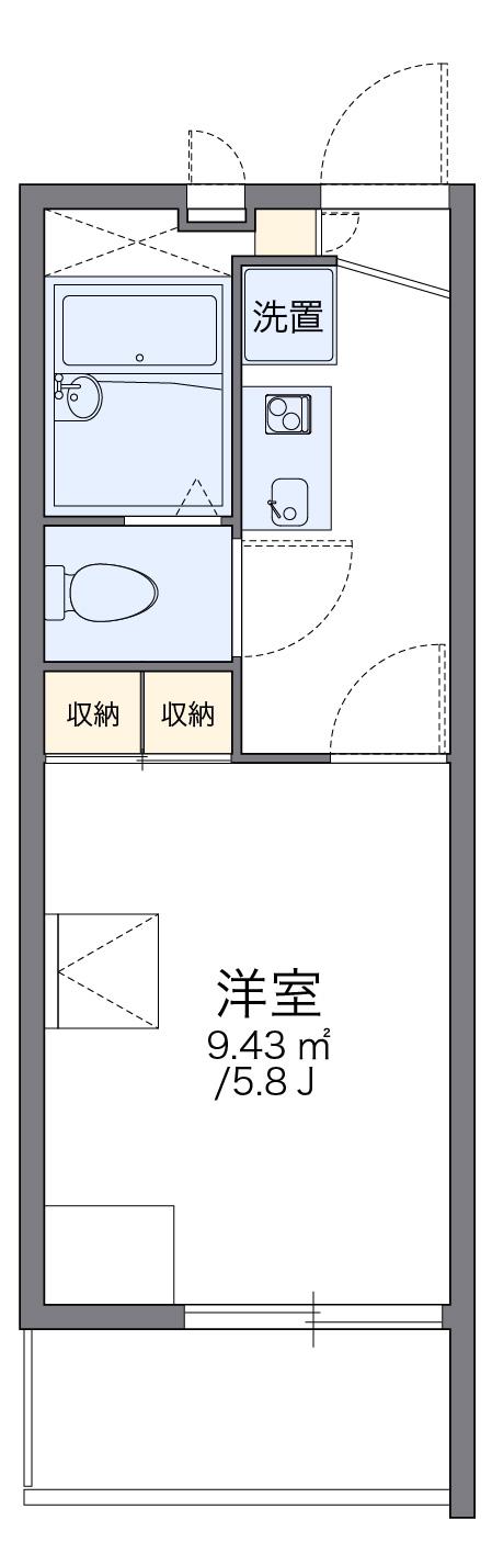 レオパレスオーキッド(1K/2階)の間取り写真