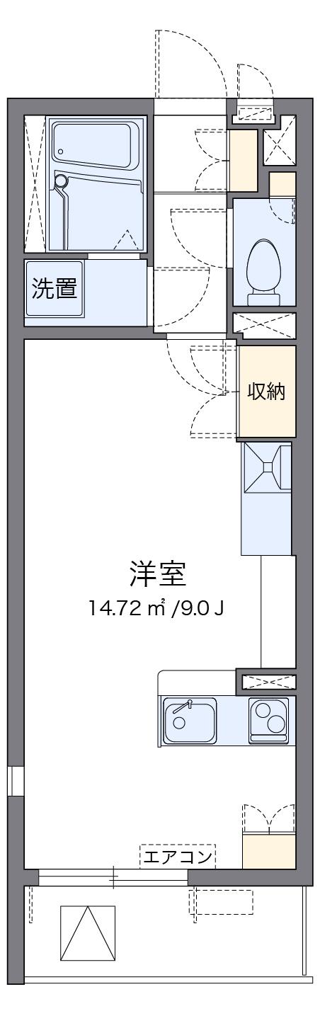 レオネクストコントワール御影弓場(ワンルーム/4階)の間取り写真