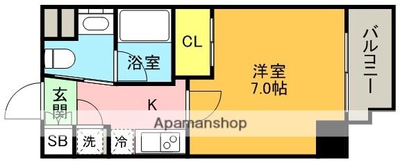 ULYSSES新神戸(1K/8階)の間取り写真