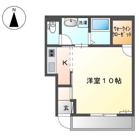 メゾン・オランジュ(1K/1階)の間取り写真