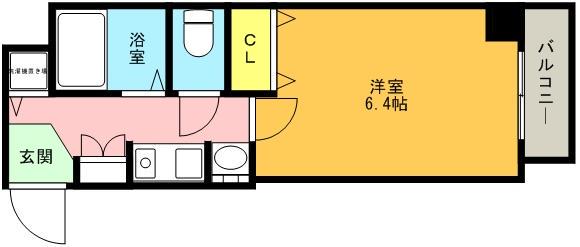 プレサンス神戸裁判所前(1K/5階)の間取り写真