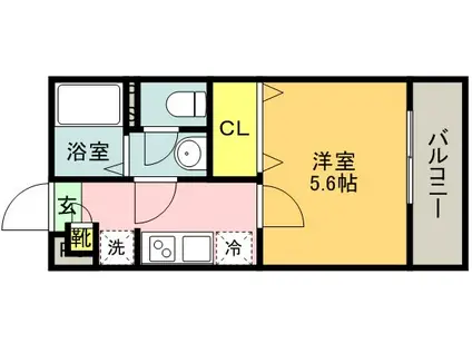 リブリ・新神戸(1K/3階)の間取り写真