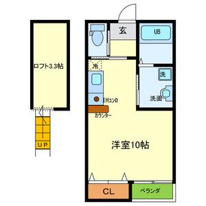 グランシャリオ山本通Ⅱ(ワンルーム/2階)の間取り写真