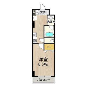 CITYSPIRE神戸元町1(1K/3階)の間取り写真