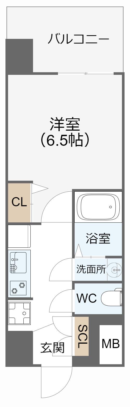 ARTIZA王子公園D.C(1K/7階)の間取り写真