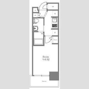 エステムプラザ神戸三宮ルクシア(1K/12階)の間取り写真