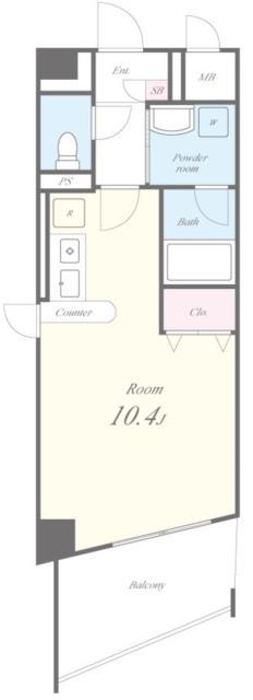 メゾンアイリス(ワンルーム/8階)の間取り写真