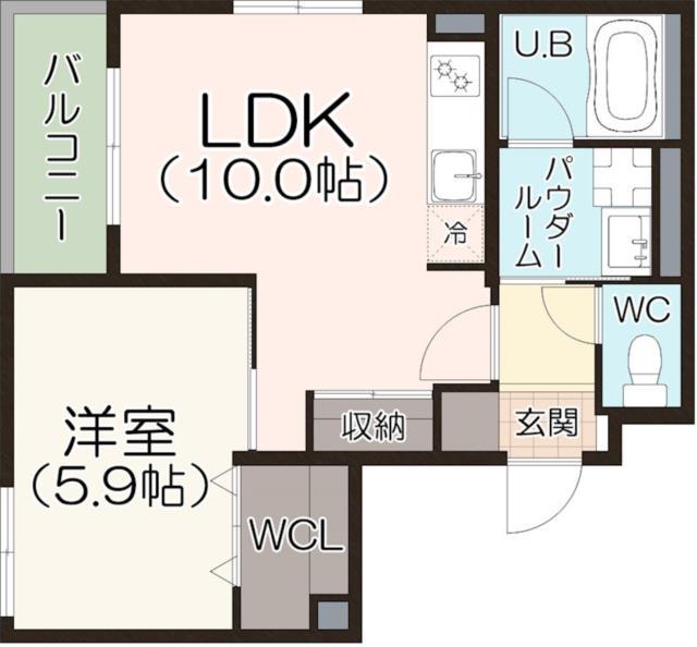 アークメゾン王子公園(1LDK/1階)の間取り写真