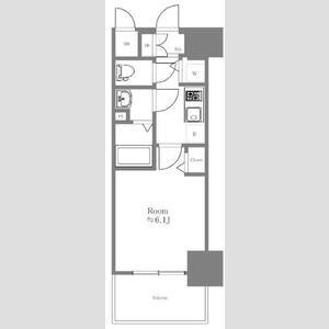 プレサンスジェネ新神戸ステーションフロント(1K/4階)の間取り写真