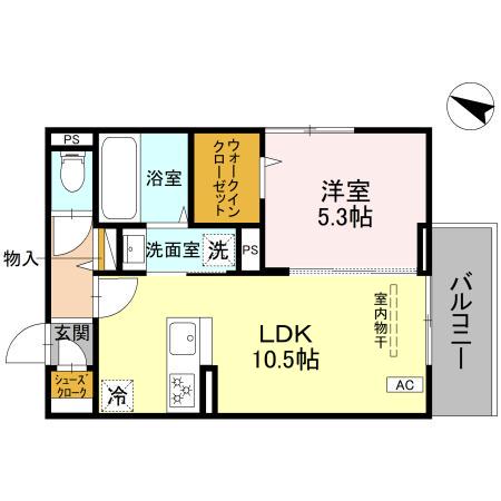 D-ROOM大塚町(1LDK/3階)の間取り写真